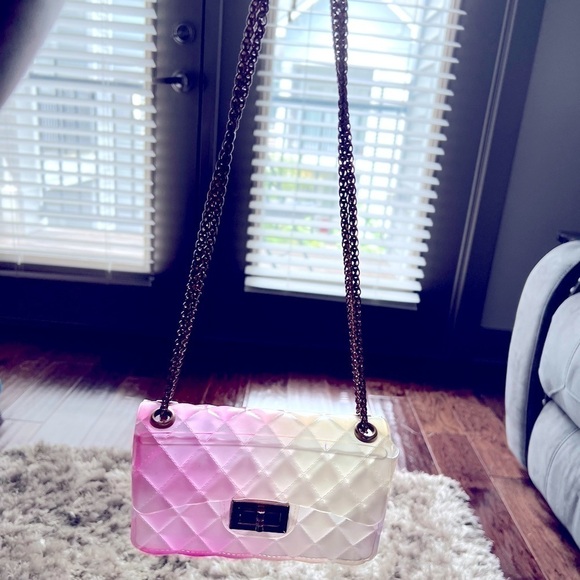 Pink and Green Jelly Purse - Picture 4 of 4